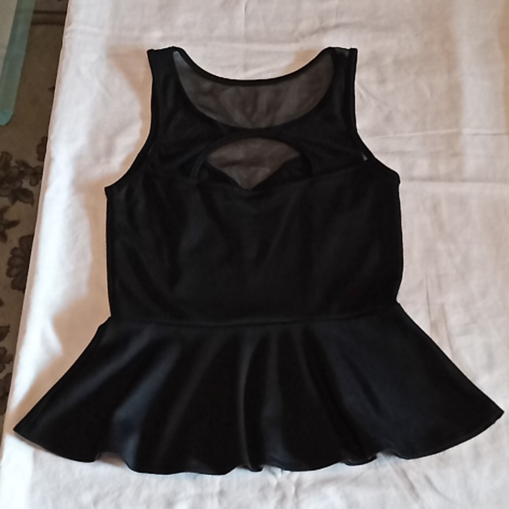 Black Blouse. Top Mesh . Really Cute. - Picture 7 of 11